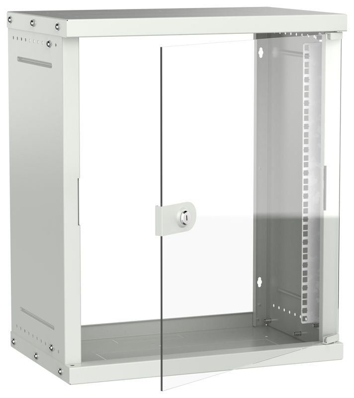 шкаф настенный 15u 550х350мм дверь стеклян. сер. generica lwe3-15u53-gf-g от BTSprom.by