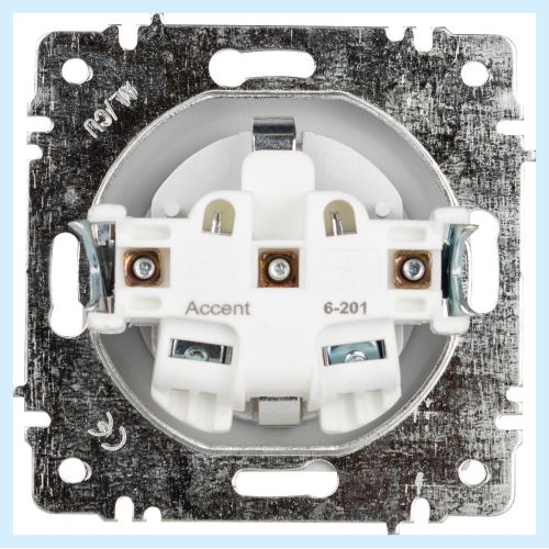  Розетка 1-м СП Accent 6-201-01 16А IP20 250В 2Р AL/CU бел. Intro Б0063653 фото в каталоге от BTSprom.by