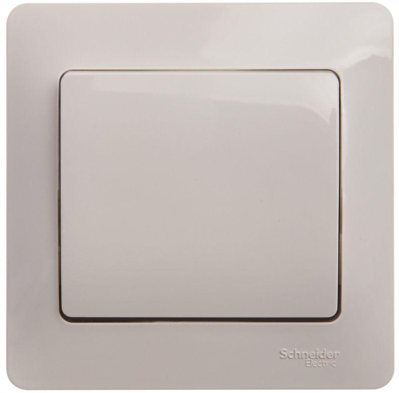  Выключатель 1-кл. СП Glossa 10А IP20 (сх. 1) 10AX в сборе молочн. SE GSL000912 фото в каталоге от BTSprom.by