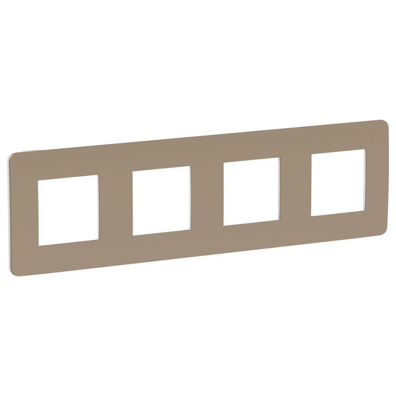 рамка 4-м unica studio песочн./бел. sche nu280826 от BTSprom.by