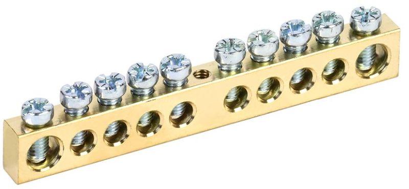 шина pen "земля-ноль" 8х12мм 10/1 (10групп/крепеж по центру) iek ynn20-10-100 от BTSprom.by