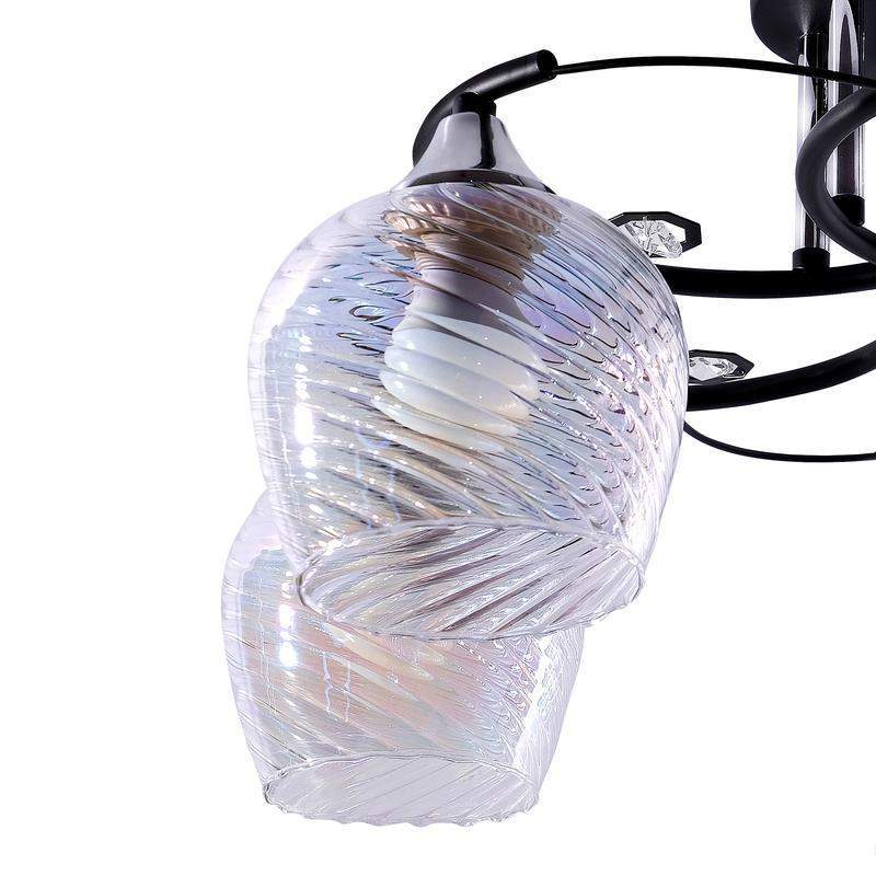  Светильник 11293-2/5 (Плафон 8310) НПБ 01-5х60-146 Е27 ИУ черн. хром Элетех 1005404879 фото в каталоге от BTSprom.by