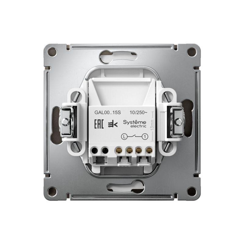  Выключатель кнопочный 1-кл. ArtGallery быстрозажим. клем. механизм мокко SE GAL000615S фото в каталоге от BTSprom.by