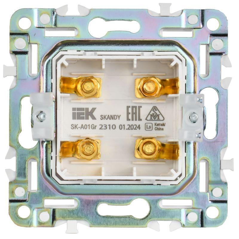 Аудиорозетка 4-м SKANDY SK-A01Gr сер. IEK SK-S40-K03 фото в каталоге от BTSprom.by