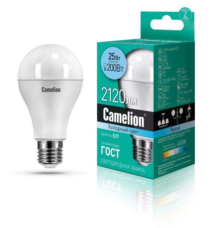 лампа светодиодная led25-a65/845/e27 25вт 220в camelion 13572 от BTSprom.by