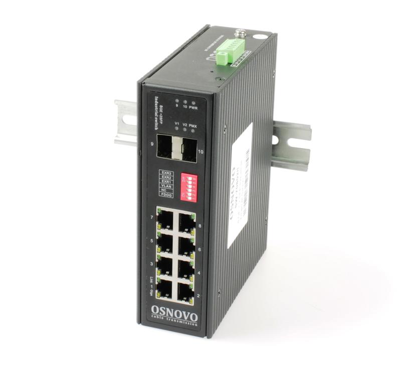 коммутатор промышленный sw-70802/i gigabit ethernet на 10 портов osnovo 14074 от BTSprom.by