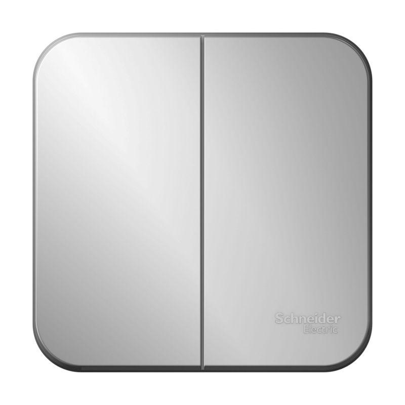 выключатель 2-кл. оп blanca 10а ip20 (сх. 5) 250в алюм. se blnva105003 от BTSprom.by