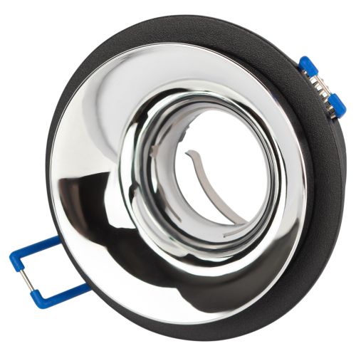  Светильник декоративный KL103 BK/CH MR16 GU5.3 встраив. черн. хром ЭРА Б0056355 фото в каталоге от BTSprom.by