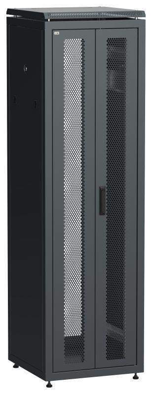 шкаф сетевой linea n 19дюйм 42u 600х600мм передн. перфорир. распашная двустворчат. задн. перфорир. чер. itk ln05-42u66-2pp от BTSprom.by