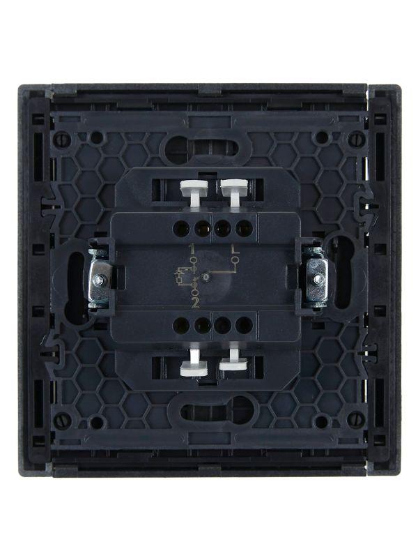  Выключатель проходной 1-кл. СП FORTE&PIANO 10А FP504 с индикацией сталь IEK FP-V12-1-10-1-K46 фото в каталоге от BTSprom.by