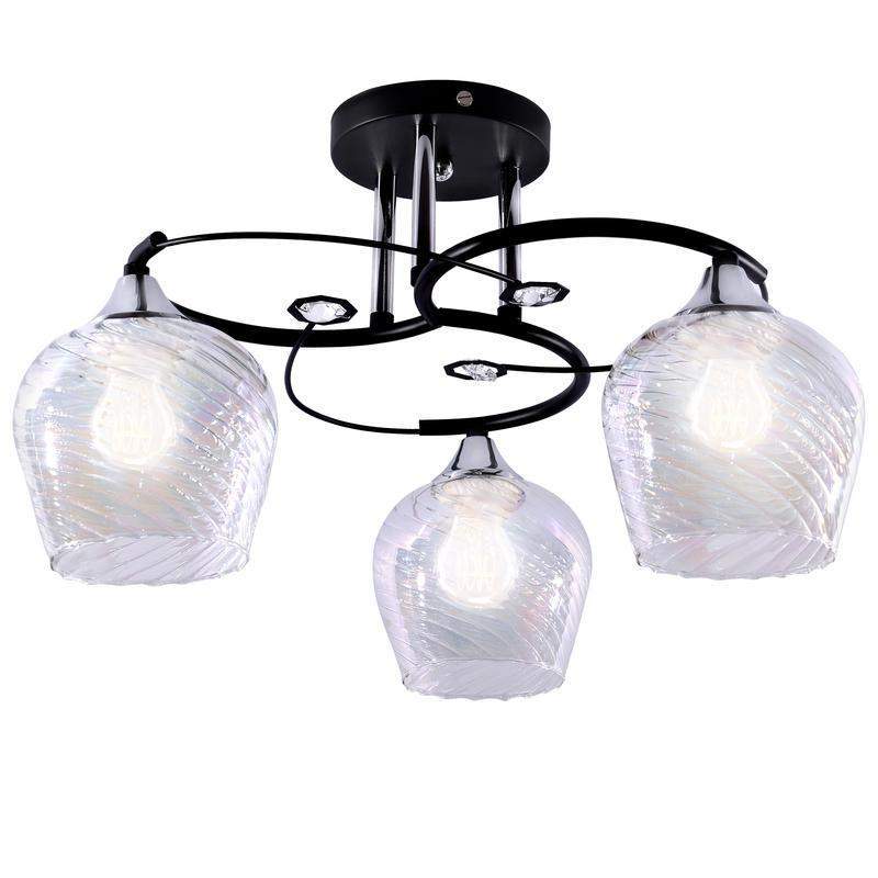  Светильник 11293-2/3 (Плафон 8310) НПБ 01-3х60-207 Е27 ИУ черн. хром Элетех 1005404878 фото в каталоге от BTSprom.by