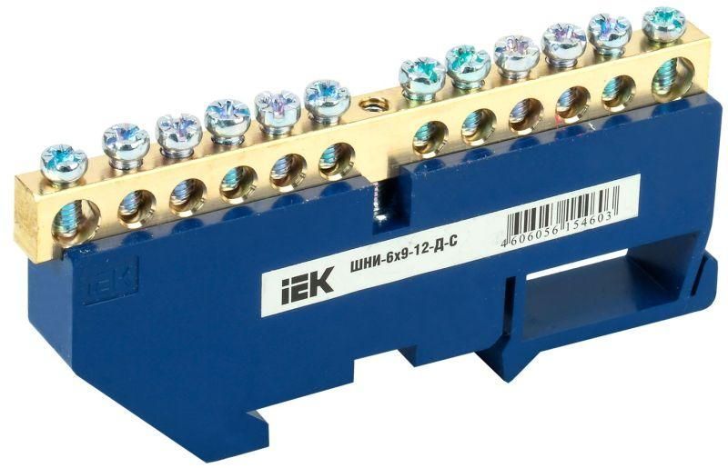 шина нулевая на din-изол. шни-6х9-12-д-с iek ynn10-69-12d-k07 от BTSprom.by