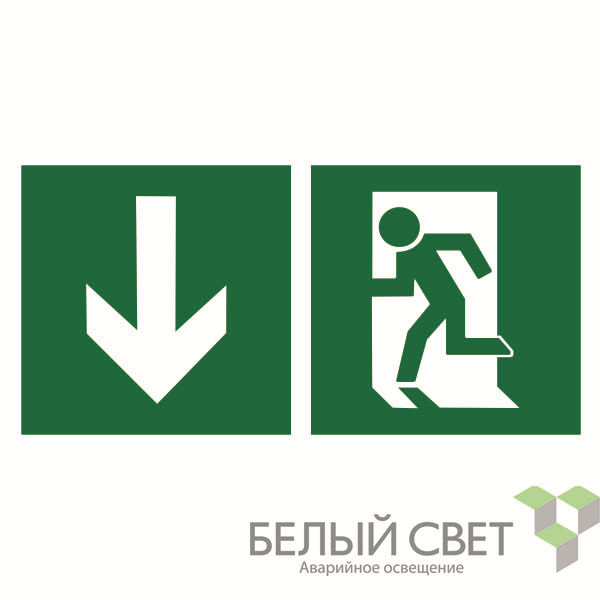 знак безопасности bl-3015b.e40"указ. двери эвакуац. выхода (левостор.)" белый свет a18156 от BTSprom.by