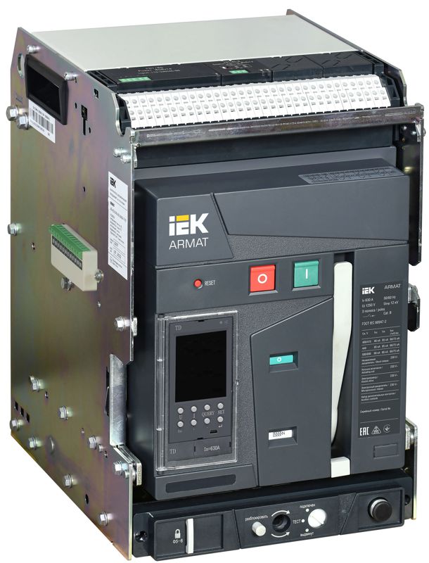 выключатель автоматический воздушный 3п b 630а 85ка td выдвижн. с комплектом аксессуаров armat iek ar-acb-3vb-085-0630a-tdcf от BTSprom.by