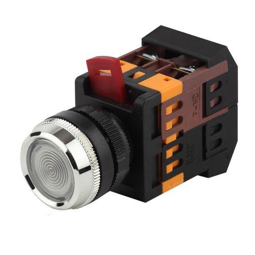 кнопка ablfs-22 бел. d22мм неон/240в 1з+1р bbt30-ablfs-k01e эра б0045653 от BTSprom.by