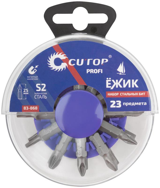  Набор бит в пластиковом боксе "Ежик" profi 23 предмета Cutop 83-868 фото в каталоге от BTSprom.by