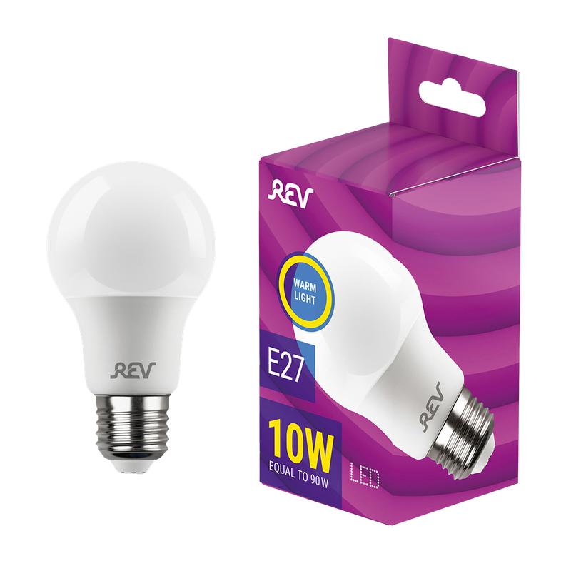лампа светодиодная led-a60-e27-10вт-2700k 10вт грушевидная 2700к тепл. бел. e27 750лм 180-240в rev 32266 5 от BTSprom.by