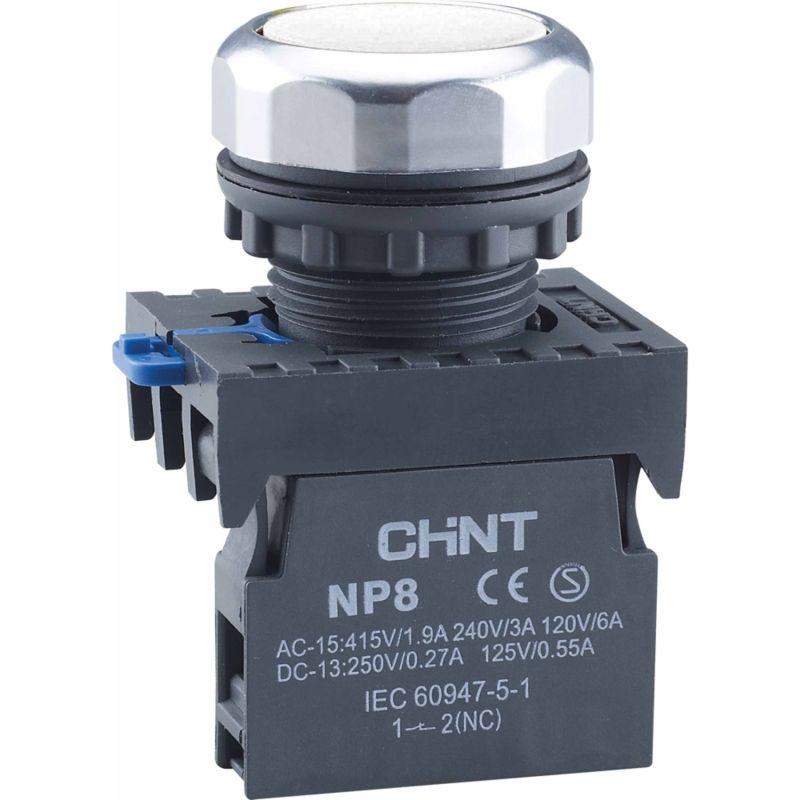 кнопка управления np8-03bn/1 без подсветки самовозв. 3нз ip65 (r) бел. chint 368576 от BTSprom.by