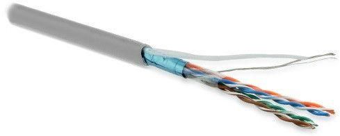 кабель витая пара f/utp кат.5e 4 пары 26 awg мж patch lszh нг(а)-hf futp4-c5e-p26-in-lszh-gy-100 сер. (уп.100м) hyperline 243623 от BTSprom.by