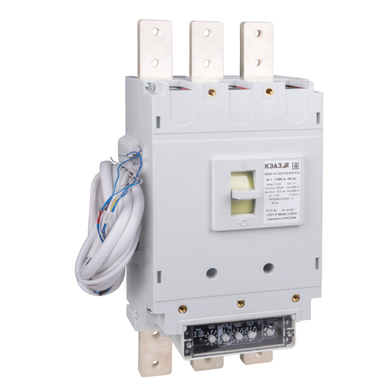 выключатель автоматический 3п 400а 135ка ва53-41-334710 ухл3 690в ac нр=230в ac/220в dc кэаз 236021 от BTSprom.by