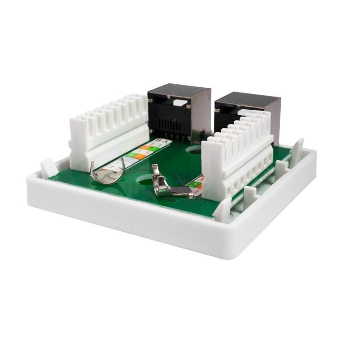  Розетка компьютерная 8P8C RJ-45 FTP кат.5E 2 порта (DIY) SUPRLAN 10-0308-1 фото в каталоге от BTSprom.by