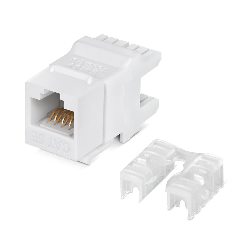 вставка keystone jack rj45 (8p8c) кат.5e dual idc (110&krone type) 180град. kj-rj45-cat.5e-180 degree бел. cabeus 7960c от BTSprom.by