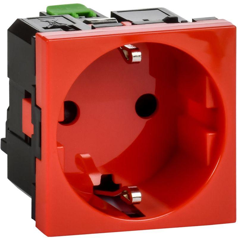 розетка 2мод. 16а 250в 90град. с заземл. защ. шторки безвинт. зажимы красн. иэк leg 4525055 от BTSprom.by