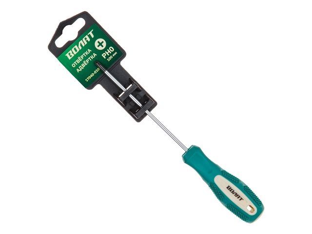 отвертка "+" №0 100мм ph волат (крестовая phillips, двухкомп. рукоятка anti-slip) 17040-010 от BTSprom.by