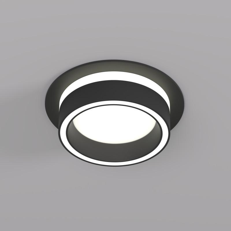 светильник niko 15вт gx53 ip20 led встраив. акрил алюм. черн. denkirs 772632 от BTSprom.by