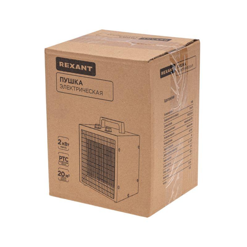  Пушка тепловая электрическая квадратная PTC 2кВт Rexant 60-0041 фото в каталоге от BTSprom.by