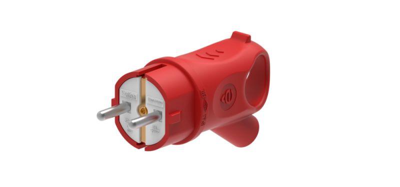 вилка угловая 16а 2p+e 250в ip44 multiset каучук красн. se mst1402rd от BTSprom.by