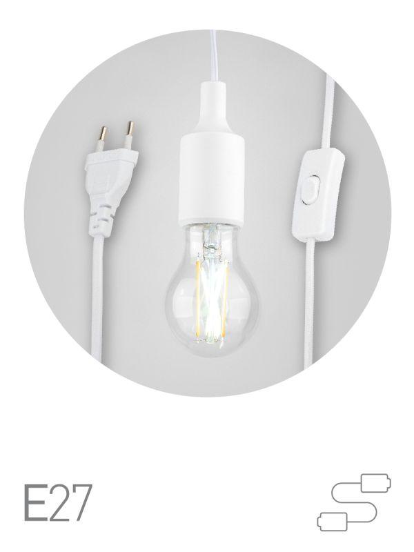 светильник для растений fito-holder под лампу е27 с проводом 1.5м и выключателем для фитоламп эра б0057286 от BTSprom.by