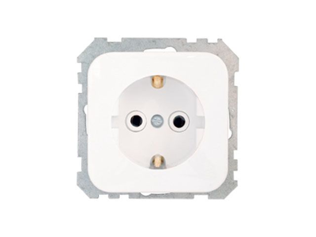 розетка 1-ая (скрытая, с/з) белая, гармония, bylectrica рс16-470 от BTSprom.by