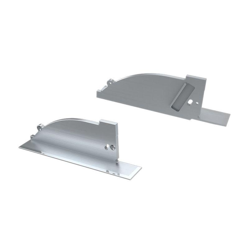 заглушка для alm-arc-side левая с отверстием металл сер. arlight 026791 от BTSprom.by