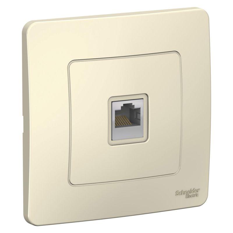 розетка компьютерная 1-м сп blanca rj45 кат.5e молочн. se blnis045002 от BTSprom.by