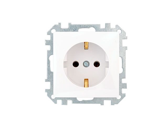 розетка 1-ая (скрытая, с/з) белая, стиль, bylectrica рс16-525 от BTSprom.by