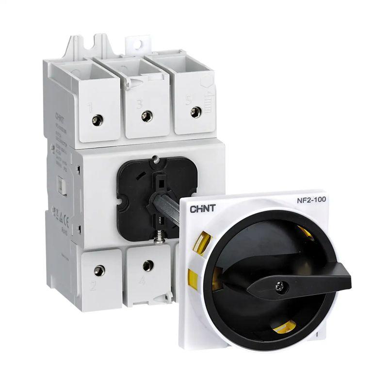 выключатель-разъединитель nf2-32/3dobr выносная черн. рукоятка с замком упр. для установ. на дверь (r) chint 324121 от BTSprom.by