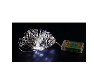 гирлянда светодиодная "серебряные нити" 1.5м 30led серебр. в виде капель элементы питания 3хaa (не в компл.) космос kocnl-el114 от BTSprom.by