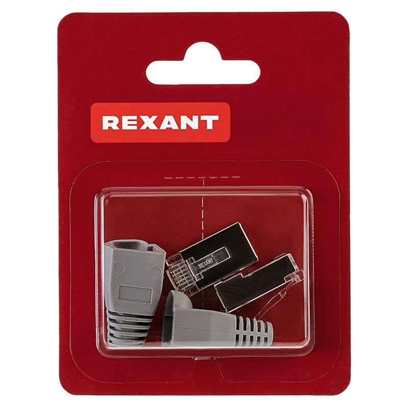  Набор разъемов сетевых №5 (2 разъема FTP; 2 колпачка) (уп.2шт) Rexant 06-0072-A10 фото в каталоге от BTSprom.by