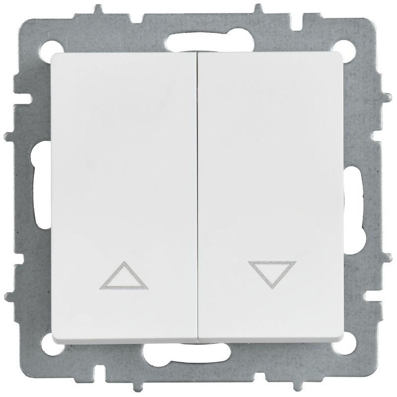  Выключатель жалюзи СП BRITE ВС10-1-5-БрАБ 10А механизм арктич. бел. IEK BR-V15-0-10-K91 фото в каталоге от BTSprom.by