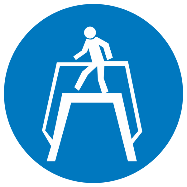 знак m 12 "переходить по надземному переходу" ф200мм пластик ekf pn-m-12 от BTSprom.by