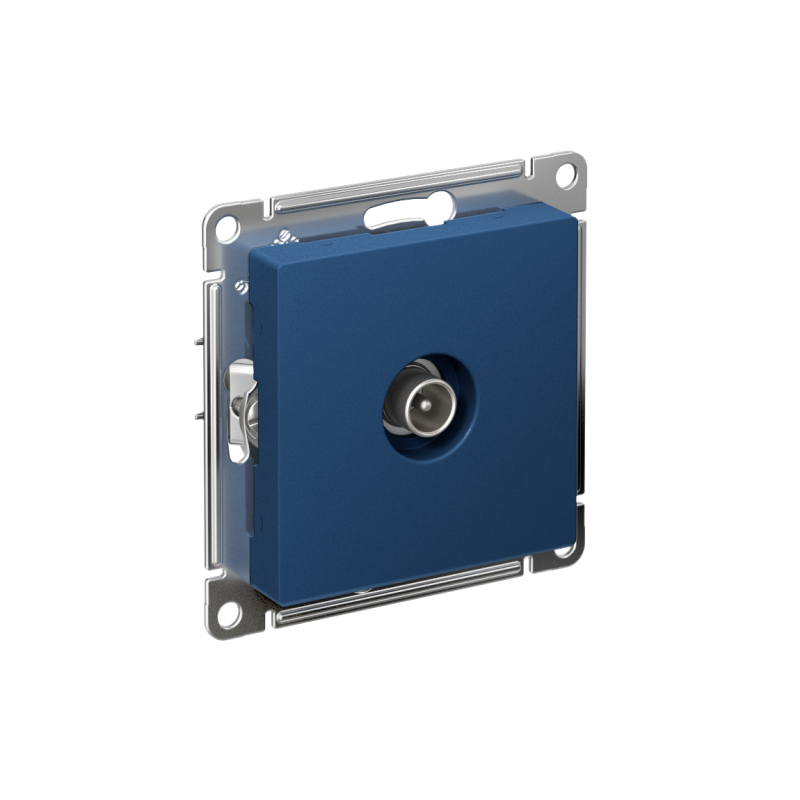 розетка телевизионная проходная tv atlasdesign 4дб механизм аквамарин se atn001192 от BTSprom.by