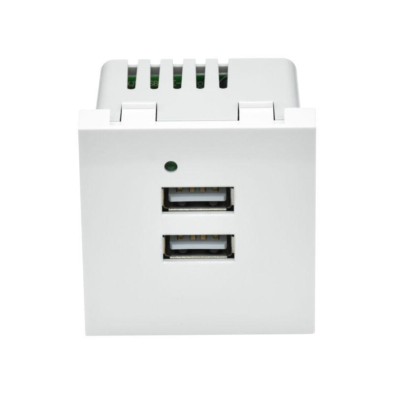  Розетка 2мод. USB A+A 4.2А РКЮ-23-40-П бел. PRIMER IEK PR-KK40D-RU-0-2-AA-K01 фото в каталоге от BTSprom.by