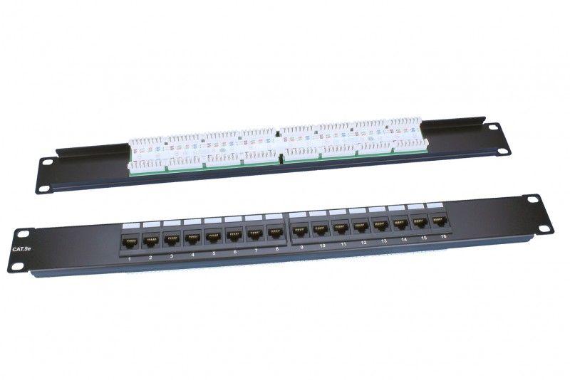 патч-панель 19дюйм 1u кат.5e 16 портов rj45 dual idc rohs pp3-19-16-8p8c-c5e-110d черн. hyperline 246054 от BTSprom.by
