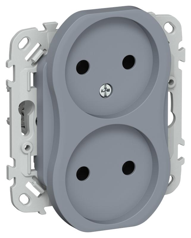 розетка 2-м сп flite рс02-1-флм 10а без заземл. без защ. шторок безвинтовое крепление механизм маренго iek fi-r20-10-1-k35 от BTSprom.by