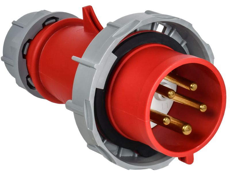 вилка переносная с ф/и сси-0252ф 32а 6ч 380в 3p+pe+n ip67 iek psr02-032-5-6-67 от BTSprom.by