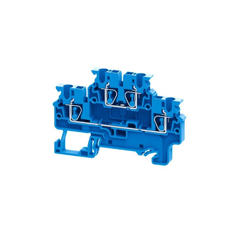 клемма двухъярусная пружинная opticlip cxdl-2.5-2l-i-bu син. кэаз 289765 от BTSprom.by