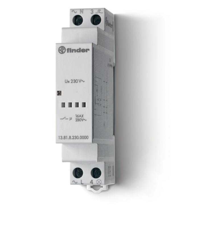 реле модульное электронное 1no 16а 230в ac 17.5мм ip20 finder 138182300000 от BTSprom.by
