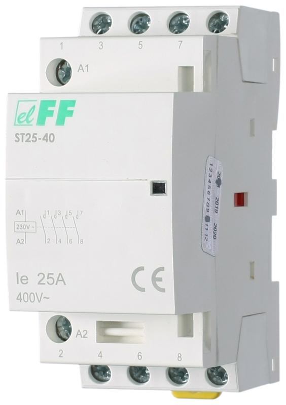 контактор st25-40/24 (4no 4вт 2модуля монтаж на din-рейке 24в ac 25а ip20) f&f ea13.001.018 от BTSprom.by