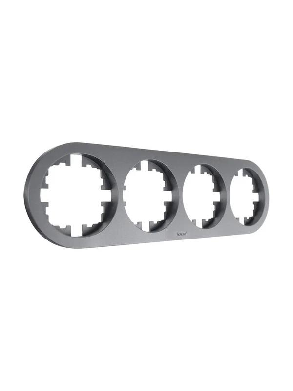  Рамка 4-м OSEN горизонт. круглая сер. матов. LEZARD 744-7400-149 фото в каталоге от BTSprom.by